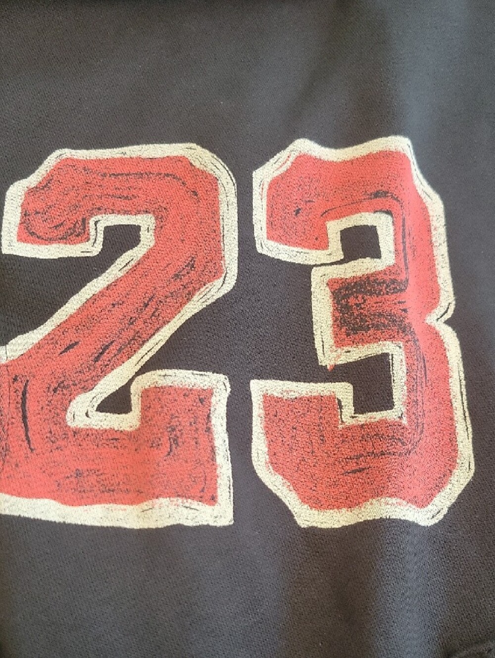 JORDAN Black Hoodie with Red 23 & Gold Ring Graphics - Picture 4 of 10